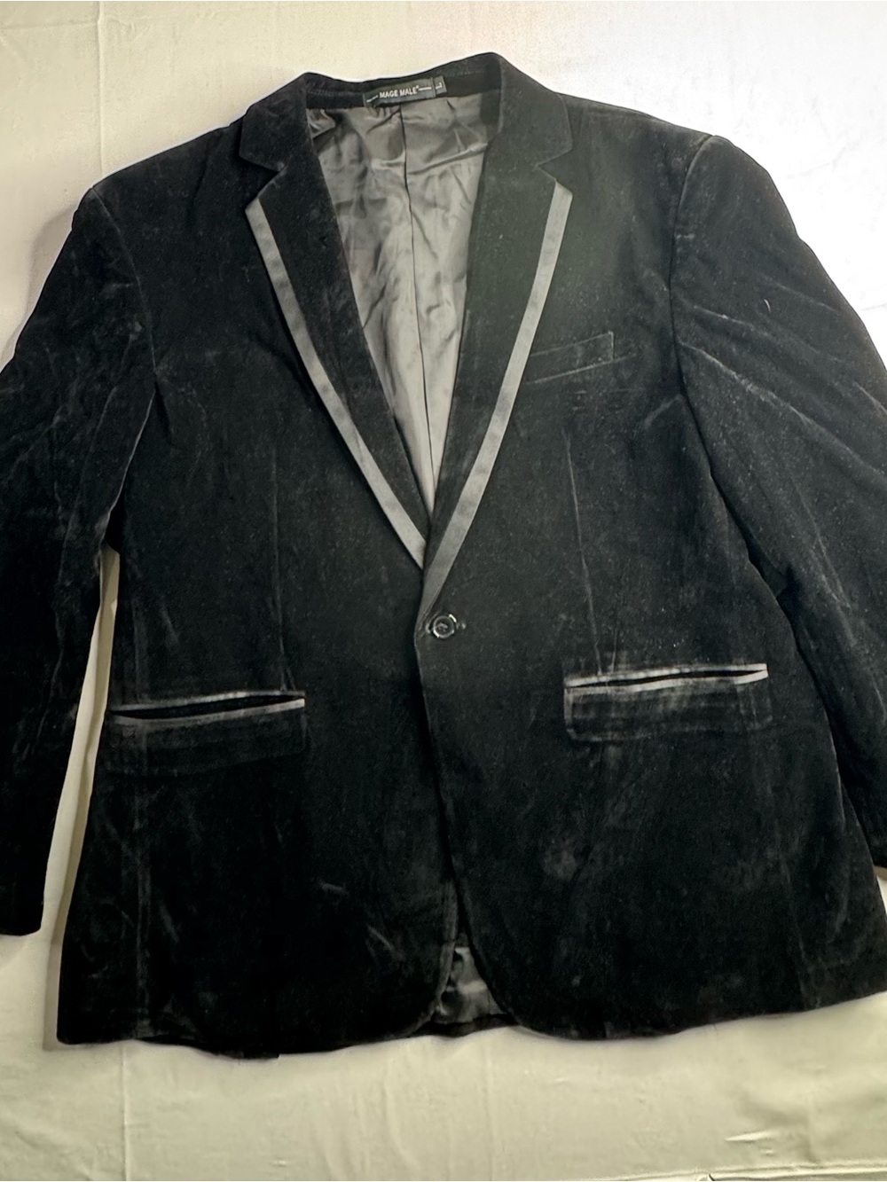 Men's Black Velvet Performance Jacket with Satin Trim